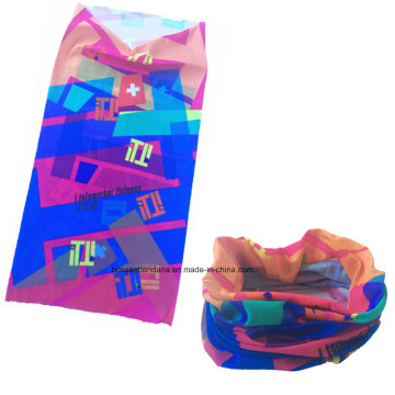 Custom Made Polyester Microfiber Elastic Customized Logo Printed Multifunctional Sports Buff Bandana Scarf